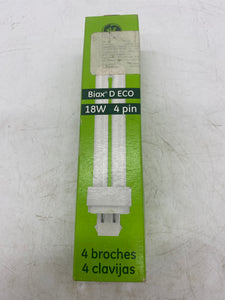 GE General Electric F18DBX/841/ECO4P Biax D Eco Bulb, 4-Pin, 18W, *Lot of (14)* (Open Box)