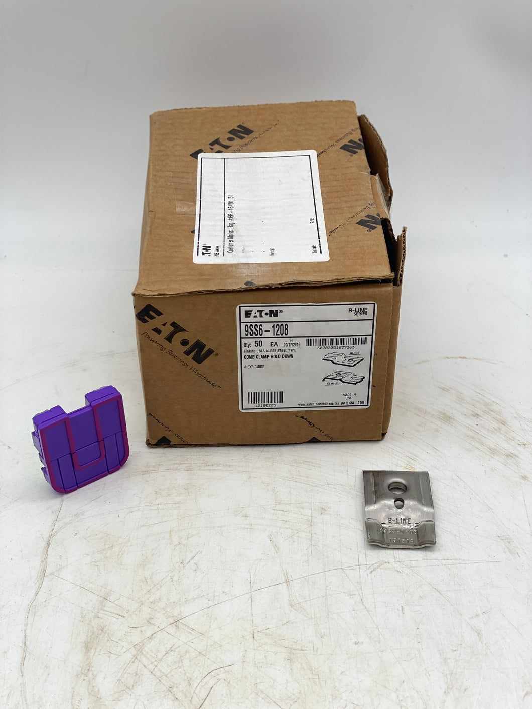 Eaton B-Line 9SS6-1208 Combo Clamp/Guide Hold Down *Box of (50)* (New)