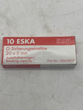 Load image into Gallery viewer, Weidmuller 0430500000 G 20/0.25A/F Cartridge Fuse, 10Pc/Box *Lot of (10) Boxes* (Open Box)