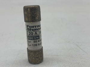 Ferraz Shawmut gl-gG Fuse, 20A, 3W, *Lot of (10) Fuses* (No Box)