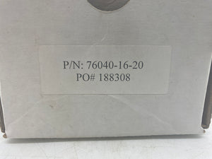 Clinton Industries 76040-16-20 1" Flange Pad Code 62 x 1-1/4" Male JIC (Open Box)