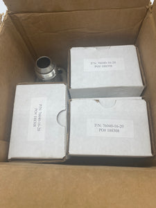Clinton Industries 76040-16-20 1" Flange Pad Code 62 x 1-1/4" Male JIC (Open Box)