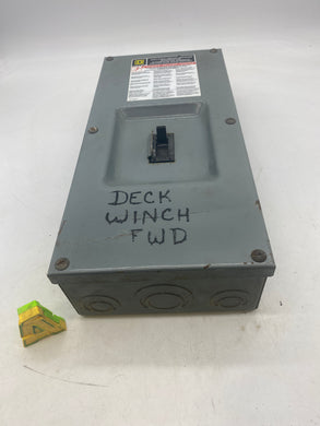 Square D FAL32030 Breaker In Enclosure w/ SN100FA Asy (Used)