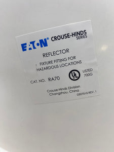 Eaton Crouse-Hinds RA70 Reflector 30 Deg. 16", *Lot of (18)* (No Box)