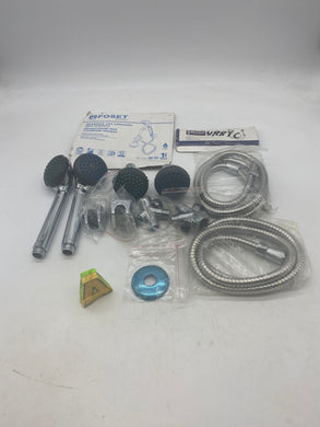 Foset Rugo Chrome Showerhead, Handheld Shower Assy.  *Lot of (2) Assy.*  (No Box)