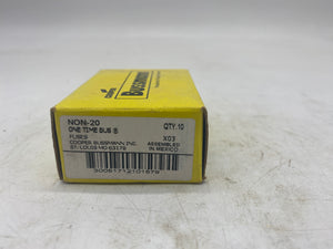 Cooper Bussmann NON-20 One-Time Fuse *Box of (10)* (New)