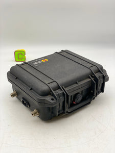 Pelican 1200 Case w/ (2) UHF-MCX Connectors, (1) C14 Power Supply Adapter, Black (Used)