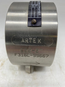 Artek 2" Tilting Check Valve, Wafer Style, 600 PSI (No Box)