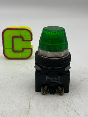 Cutler-Hammer HT8 28-6731-6 Resistor Lamp, 120V, Green (Used)
