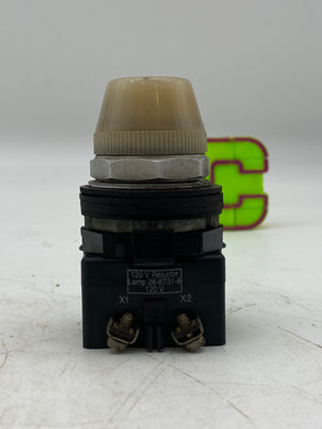 Cutler-Hammer HT8 28-6731-6 Resistor Lamp, 120V, White, *Lot of (3)* (Used)