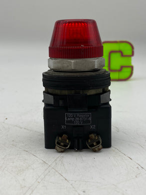 Cutler-Hammer HT8 28-6731-6 Resistor Lamp, 120V, Red *Lot of (5)* (Used)