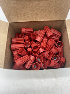 Ideal 30-076 76B Wire-Nut, Red *Lot of (4) Boxes of (100) Nuts*, (Open Box)