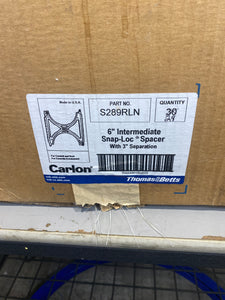 Carlon S289RLN Snap-Loc Intermediate Spacer, 6" x 3", *Lot of (299) Spacers* (New)