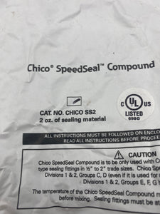 Cooper Crouse-Hinds Chico-SS2 Speed Seal Compound *Box of (20)* (Open Box)