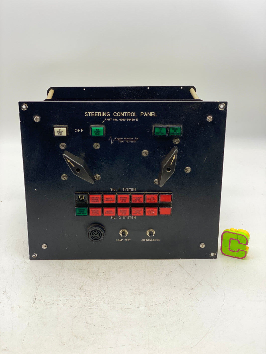 EMI Engine Monitor Inc. 9999-S9480-E Pilothouse Steering Control Panel (Used)