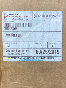 Manitowoc Welbilt Kitchen Care 3005559 Air Filter *Lot of (2)* (Open Box)