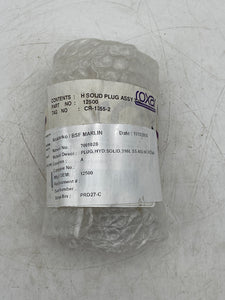 Emerson-Roxar 12500 Hydraulic Solid Plug Assembly, 316L (Open Box)