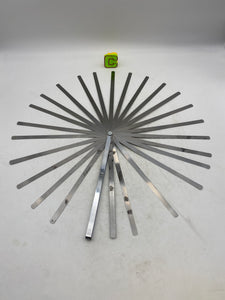Proto J000TL Long Feeler Gauge, 25 Blade Set, 12" x 1/2" (Used)