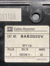 Load image into Gallery viewer, Cutler-Hammer BAB2020V Circuit Breaker, 20 Amp *Lot of (6)* (Used)