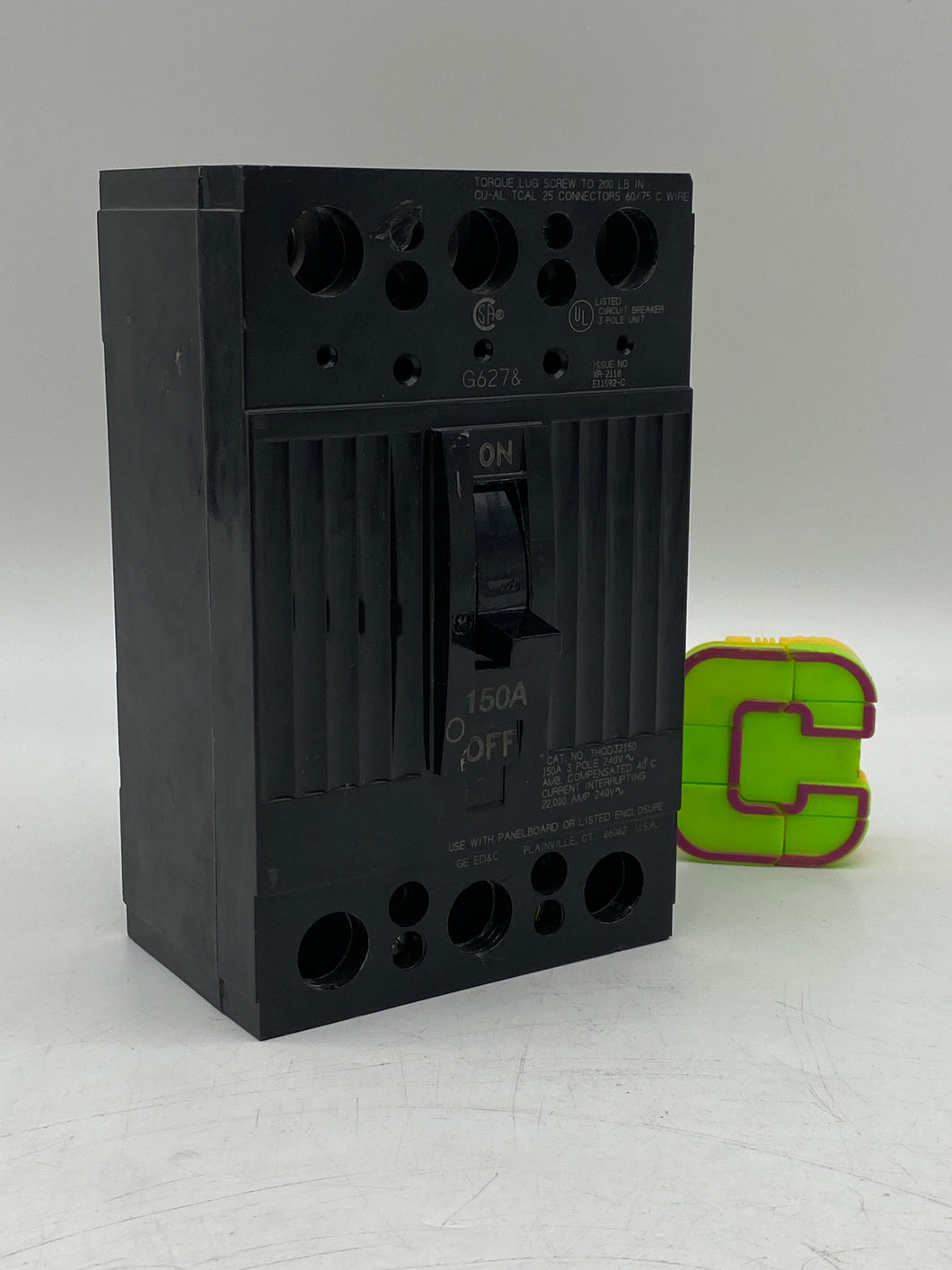 GE THQL32150 Circuit Breaker, 3-Pole, 150 Amp (Used)