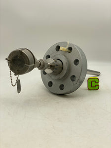 Pushna PII-1016-15 PSE Thermocouple w/ 10" Tapered Shank, 8" Backing Flange (New)