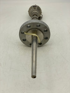 Pushna PII-1016-15 PSE Thermocouple w/ 13" Tapered Shank, 7" Backing Flange (New)