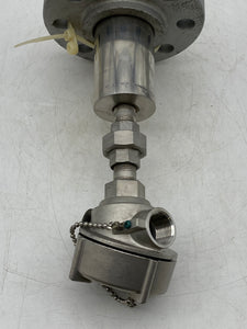 Pushna PII-1016-15 PSE Thermocouple w/ 13" Tapered Shank, 7" Backing Flange (New)