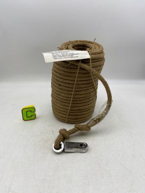 Braided Manila Lifeline Rope w/ Swivel Hook, Unknown Length (No Box)