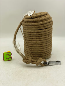 Braided Manila Lifeline Rope w/ Swivel Hook, Unknown Length (No Box)