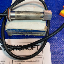 Load image into Gallery viewer, Ashcroft Pressure Transducer K1-7-F02-42-F2, Range: 200 PSIG (Used)