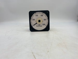 Byram Laboratories MCS103221AMGG7 0-1000 Kilovars Meter (No Box)
