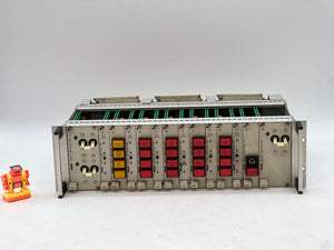 MaK Caterpillar 1.00.7-36.21.00-62 PCB Card Rack, Missing (1) Red Button Cap (Used)