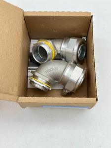 Eaton Crouse-Hinds LT15090G-SA 90Deg LT Connect w/ Ground, 1-1/2" *Box of (2)* (New)