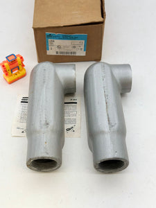 Eaton Crouse-Hinds LR58 Form 8 Conduit Outlet Body, 1.5” *Box of (2)* (New)