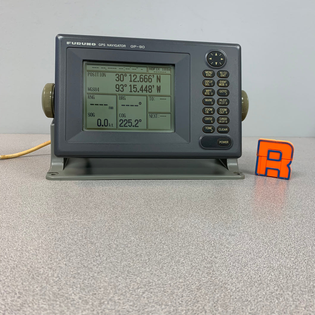Furuno GP-90D GPS Navigator Display Unit GP-90 w/ Mounting Bracket (Used)