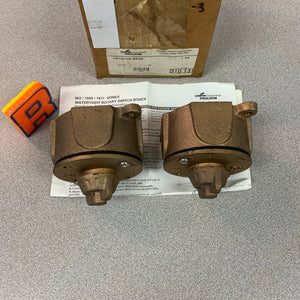 Pauluhn 862B Surface Mount Brass Watertight Switch Unit Housing Only *Box of (2)* (Open Box)