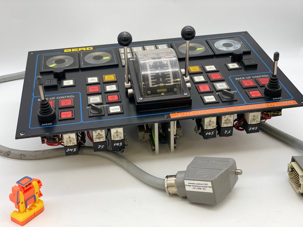 NORIS / BERG 061317 Marine Control Panel w/ Cables, Harting Connectors (Not Tested)