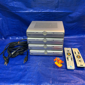 DirectTV D11-100 Satellite Box With Power Cord *Lot of (4) Box's, (4) Power Cords, (2) Remotes* (Not Tested-For Parts)