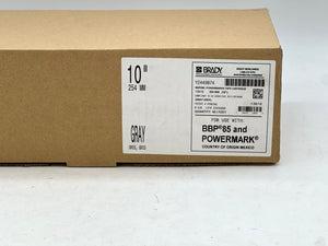 Brady 13616 Gray All Weather Permanent Adhesive Vinyl Label Tape, 10"x50' (New)
