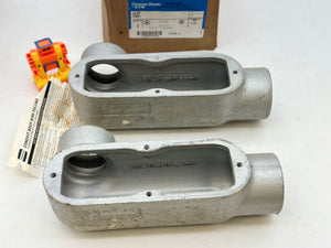Eaton Crouse-Hinds LL58 Form 8 Conduit Outlet Body, 1.5” *Box of (2)* (New)