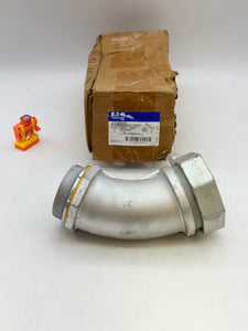 Eaton Crouse-Hinds LT30045G 45Deg Liquidtight Connect w/ Ground Lug, 3" (New)