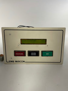 EMS Marcon CPU Data Alarm Display Unit (Not Fully Tested-For Parts)