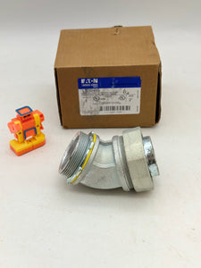 Eaton Crouse-Hinds LT20045G Liquidtight 45Deg. Connect w/ Ground Lug, 2" (New)
