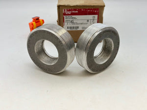 Eaton Crouse-Hinds RE106-SA Conduit Hub Reducer 4”x2" *Box of (2)* (New)