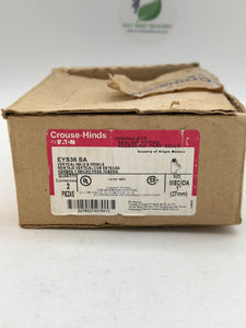 Eaton Crouse-Hinds EYS36-SA Vertical Male/Female Sealing Fitting, 1" *Box of (2)* (New)