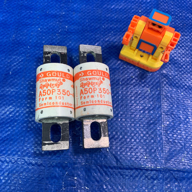 Gould Ferraz Shawmut Amptrap A50P350-4 Semiconductor Fuse *Lot of (2)* (No Box)