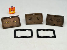 Load image into Gallery viewer, Pauluhn INX8002B 2-Gang Brass Rotary Switch Box Cover *Lot of (3)* (Used)