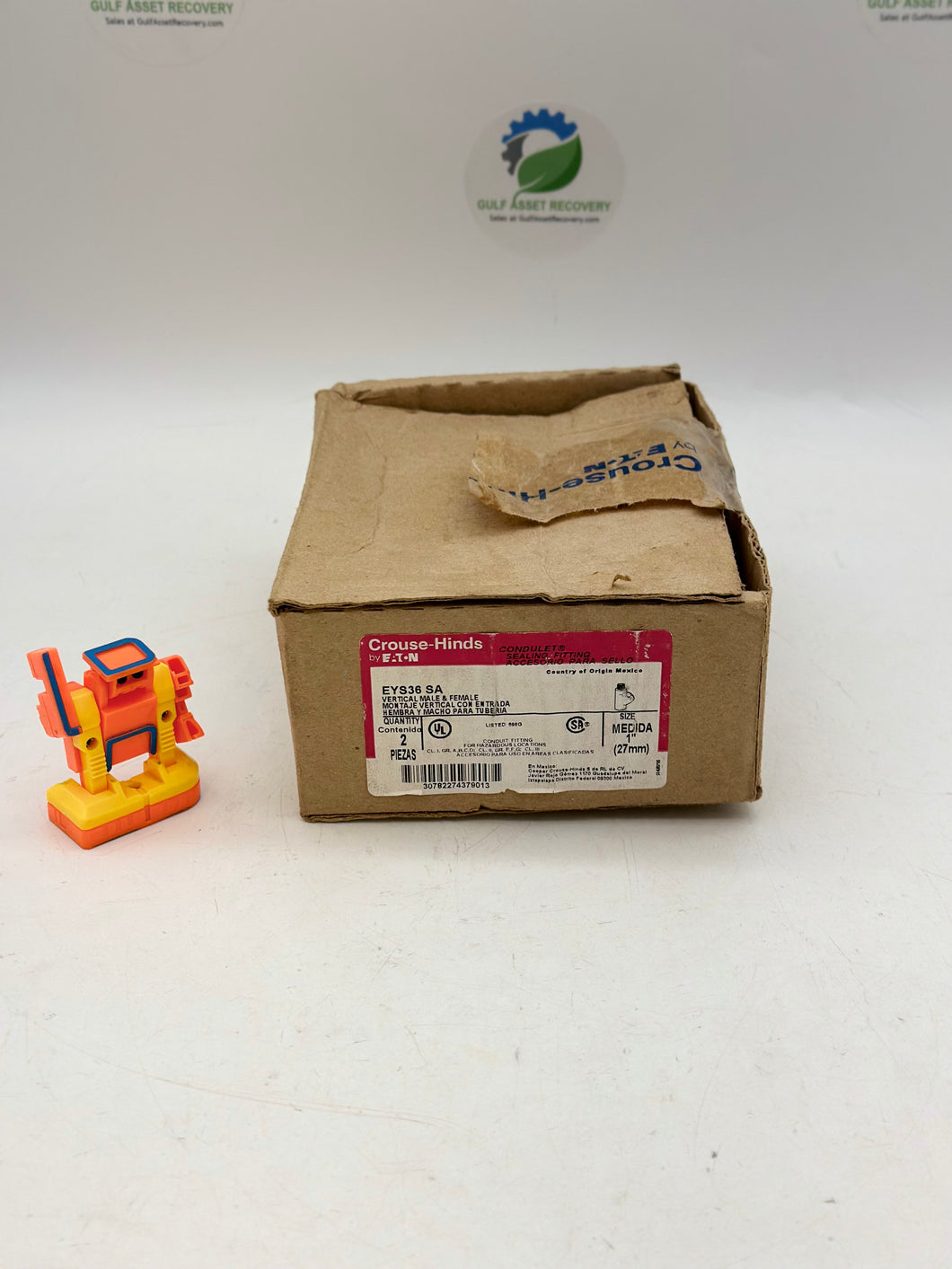 Eaton Crouse-Hinds EYS36-SA Vertical Male/Female Sealing Fitting, 1