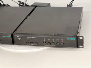 Robot MV87, MV77 Color Quad w/ Pwr Adapter, Rack Mount Accs. (Used)