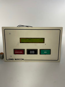 EMS Marcon CPU Data Alarm Display Unit (Not Fully Tested-For Parts)